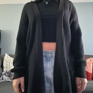 black cardigan